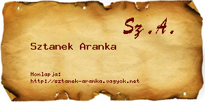 Sztanek Aranka névjegykártya